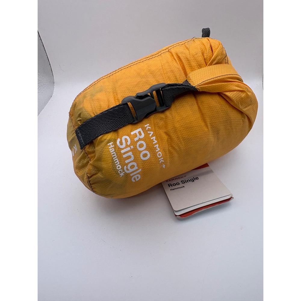 Kammok Roo Single Hammock Yellow Ripstop Nylon Camping Portable 400lb Capacity